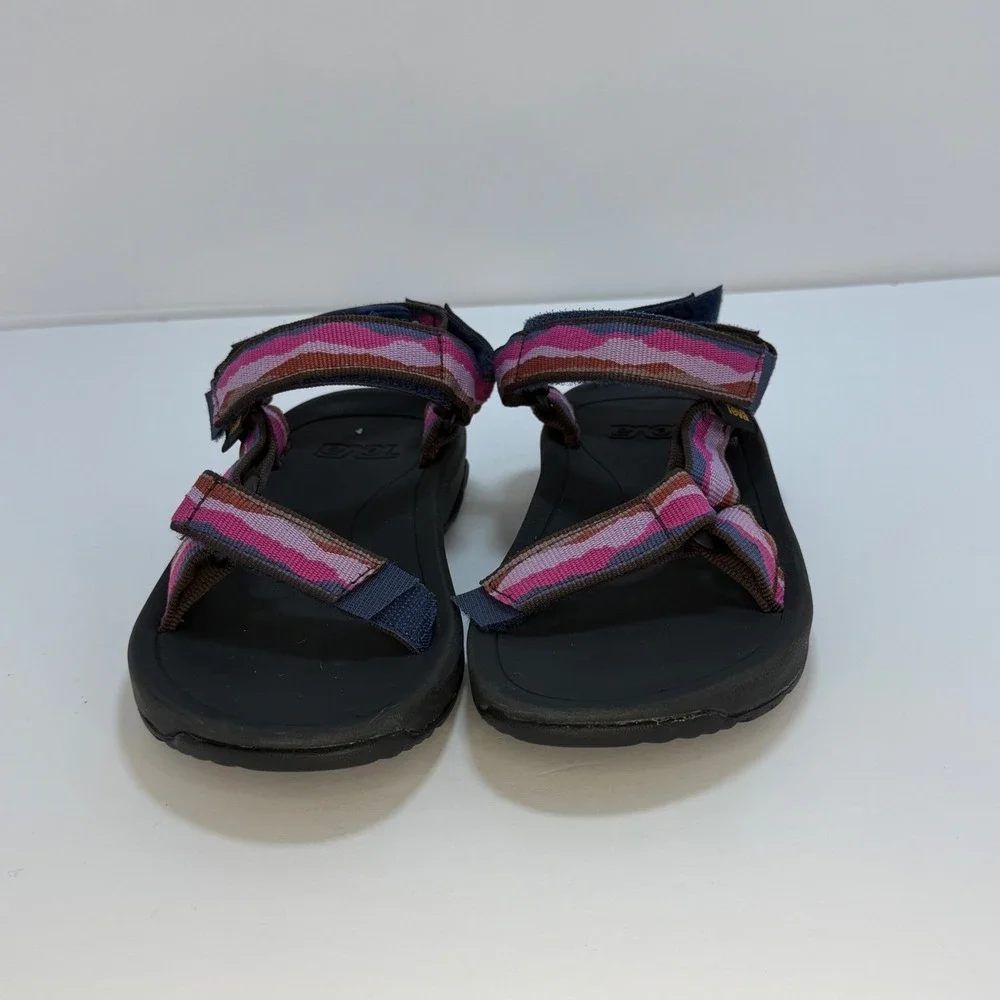 Teva Hurricane XLT2 Kids Sport Sandals Pink Multi Geometric Strappy Size 11